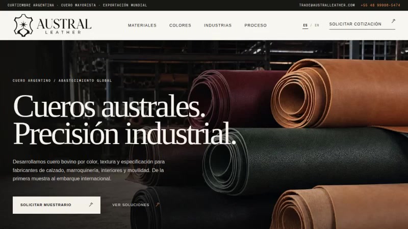 Austral Leather product interface