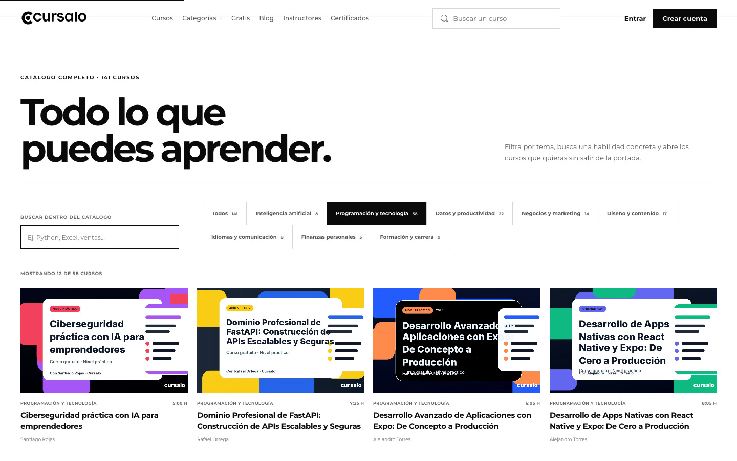 Cursalo product interface