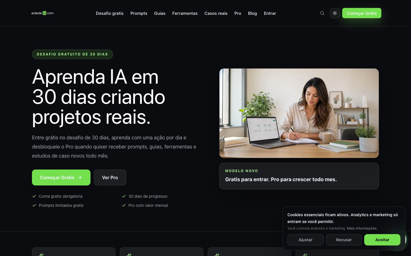 Aulas de IA interface view 3