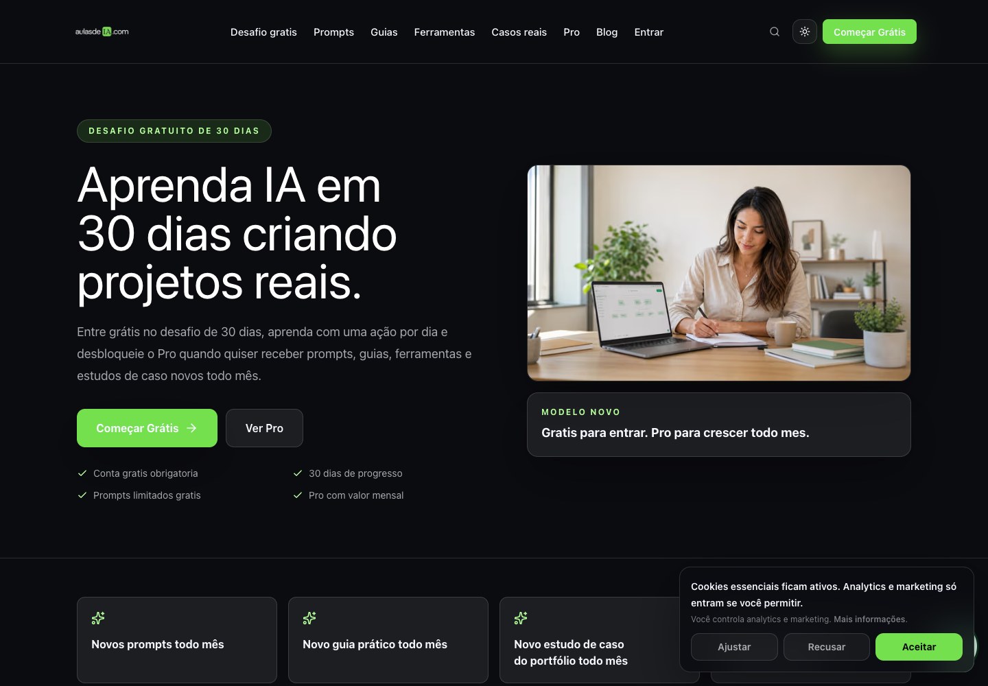 Aulas de IA interface view 2