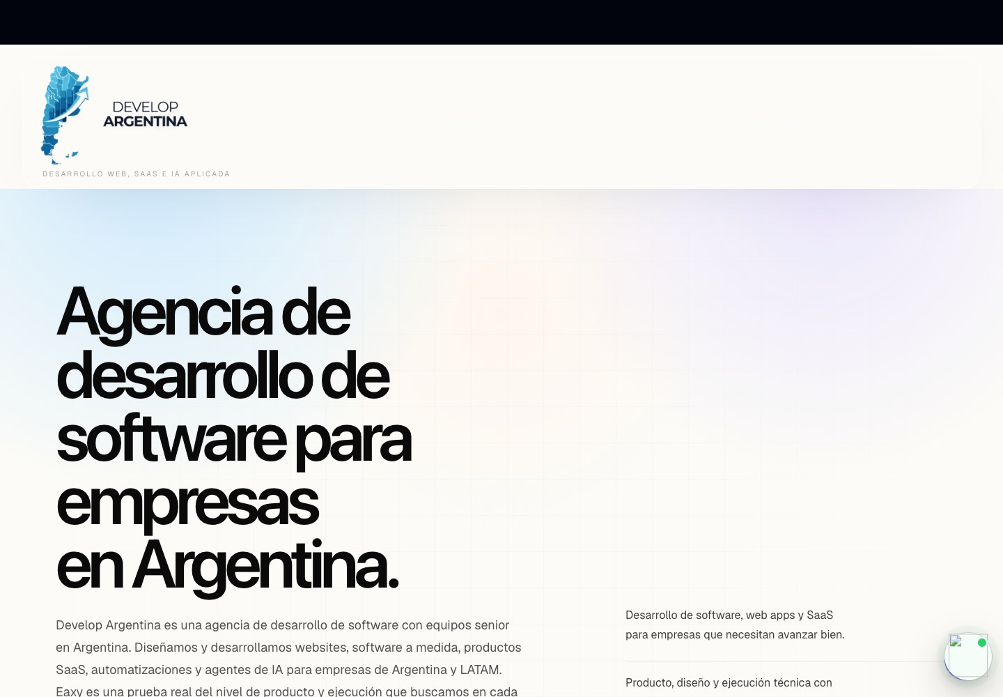 Develop Argentina interface view 2