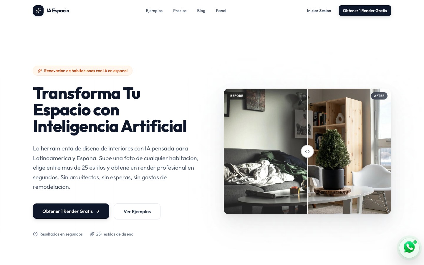 IA Espacio interface view 3