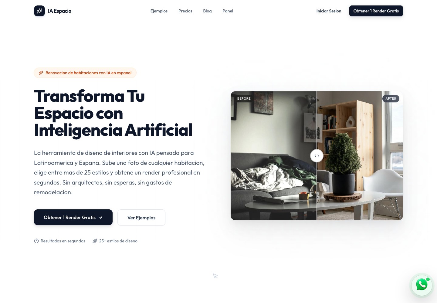 IA Espacio interface view 2