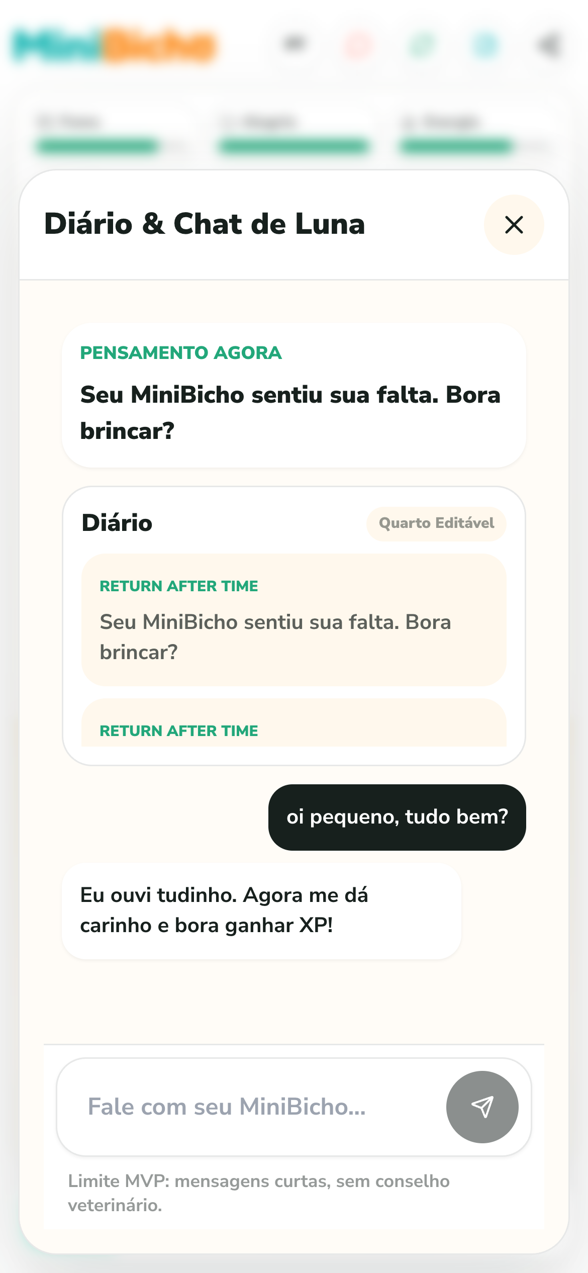 MiniBicho interface view 3