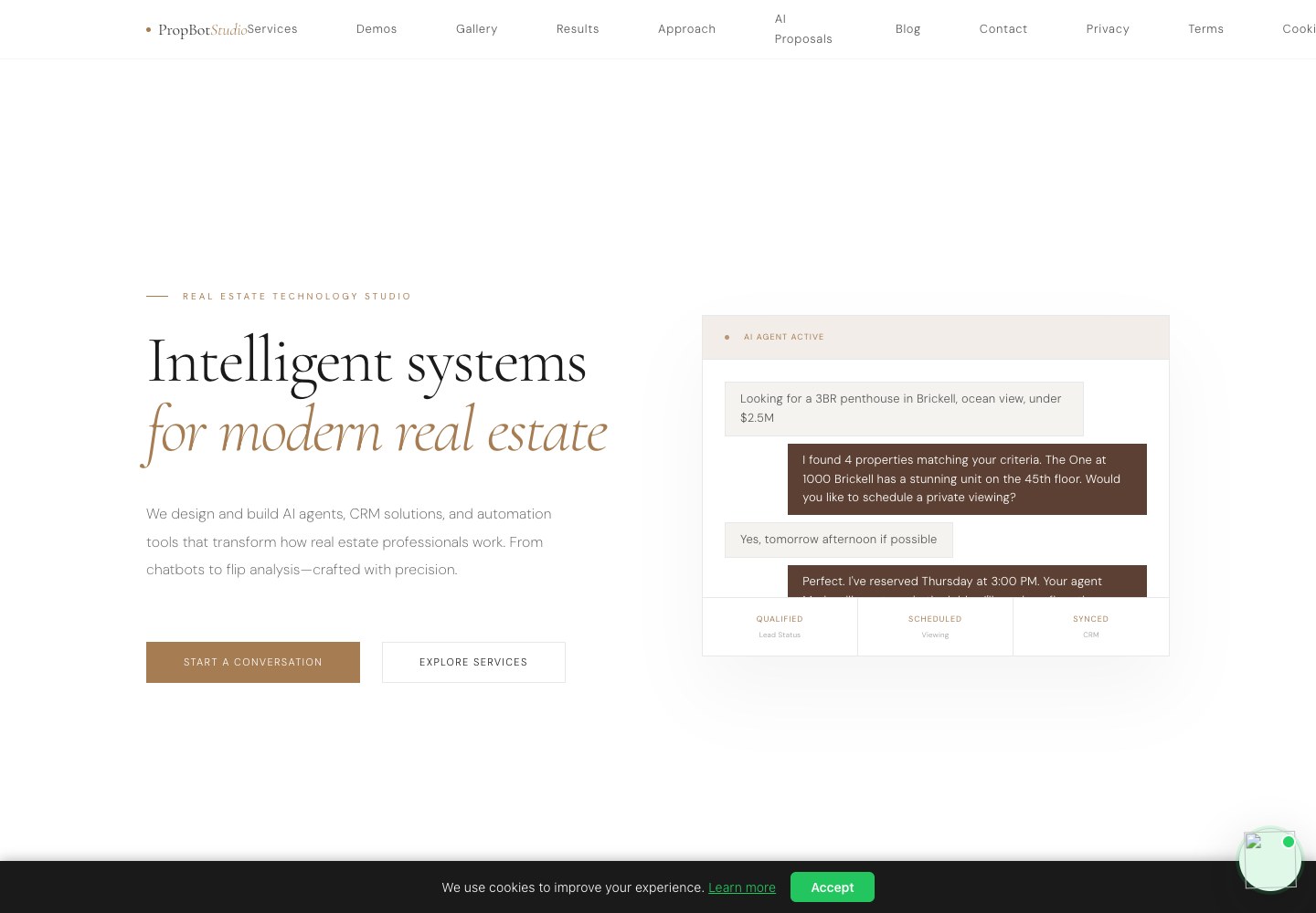 PropBot Studio interface view 2