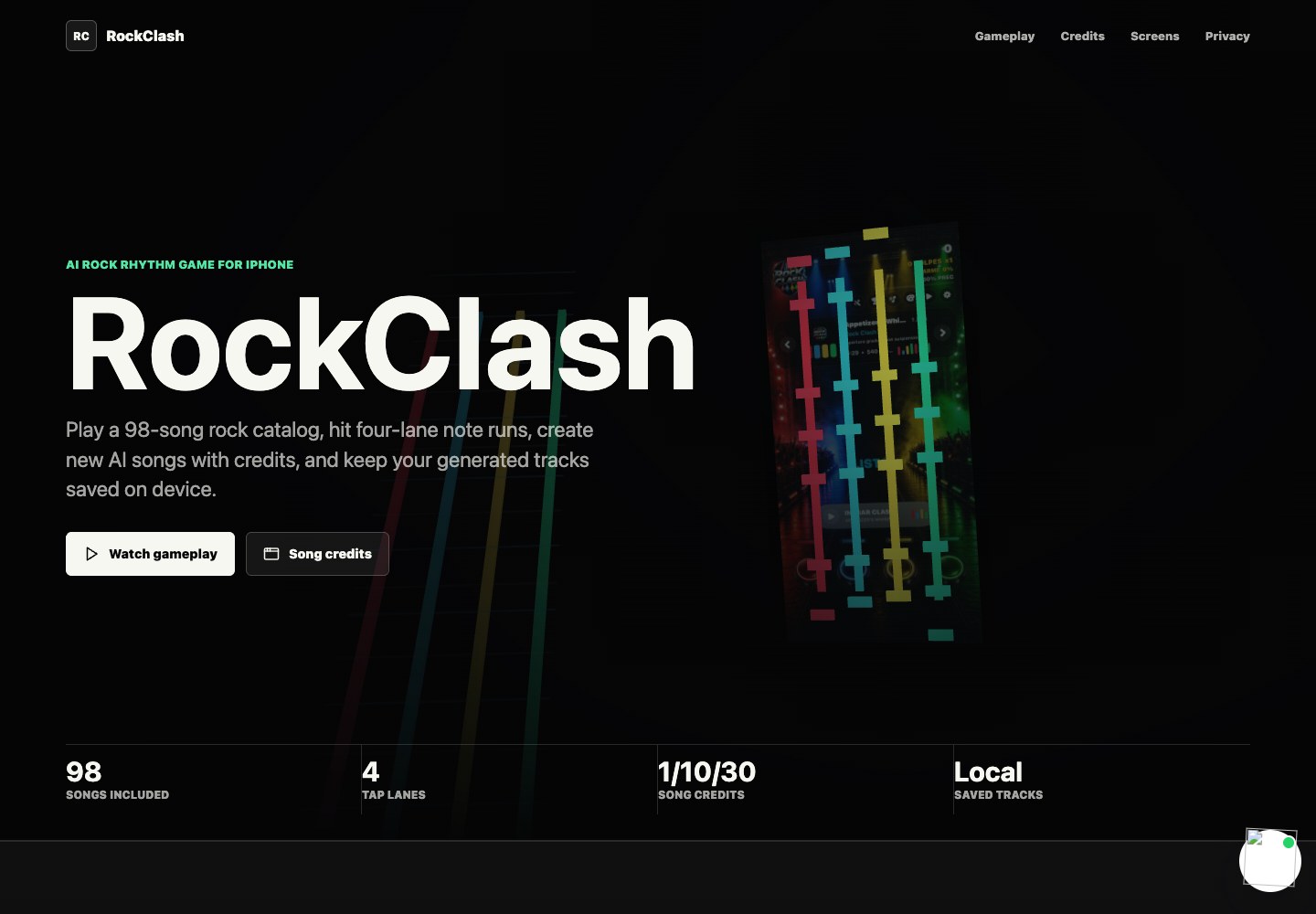 RockClash interface view 3